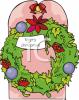 Christmas Wreath Clip Art Image