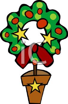 Christmas Wreath Clip Art Image