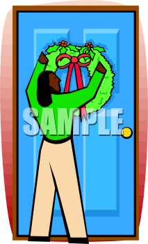 Christmas Wreath Clip Art Image