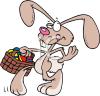 Easter Rabbit Clip Art Image