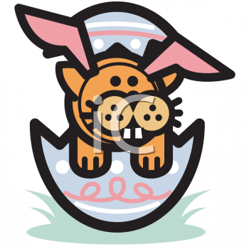 Easter Rabbit Clip Art Image