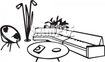 Living Room Clip Art Image