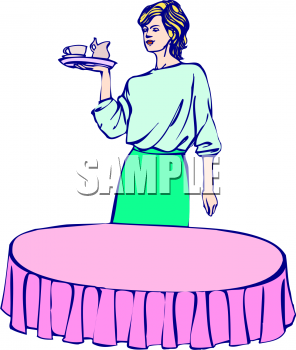 Waitress Clip Art Image
