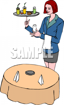 Waitress Clip Art Image