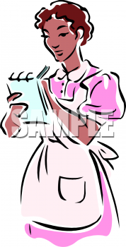 Waitress Clip Art Image